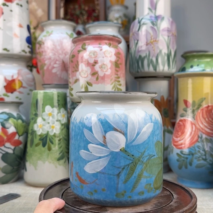 景德镇陶瓷花手绘釉下彩