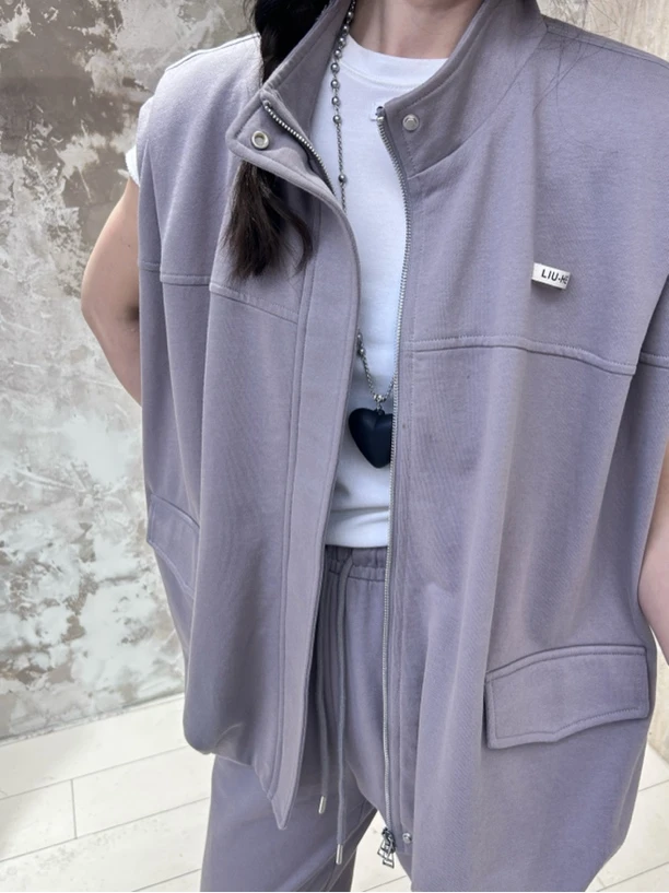 【BAI】夏新款立领宽松舒适休闲外套马甲9301A