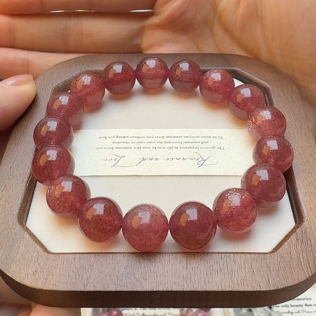 草莓晶手链12mm尺寸