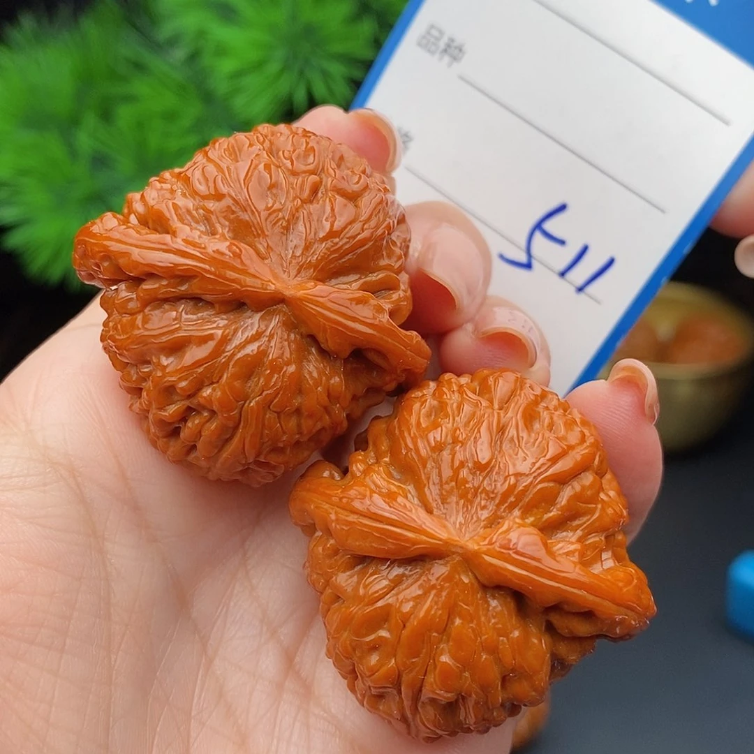 文玩核桃把件41闷白511