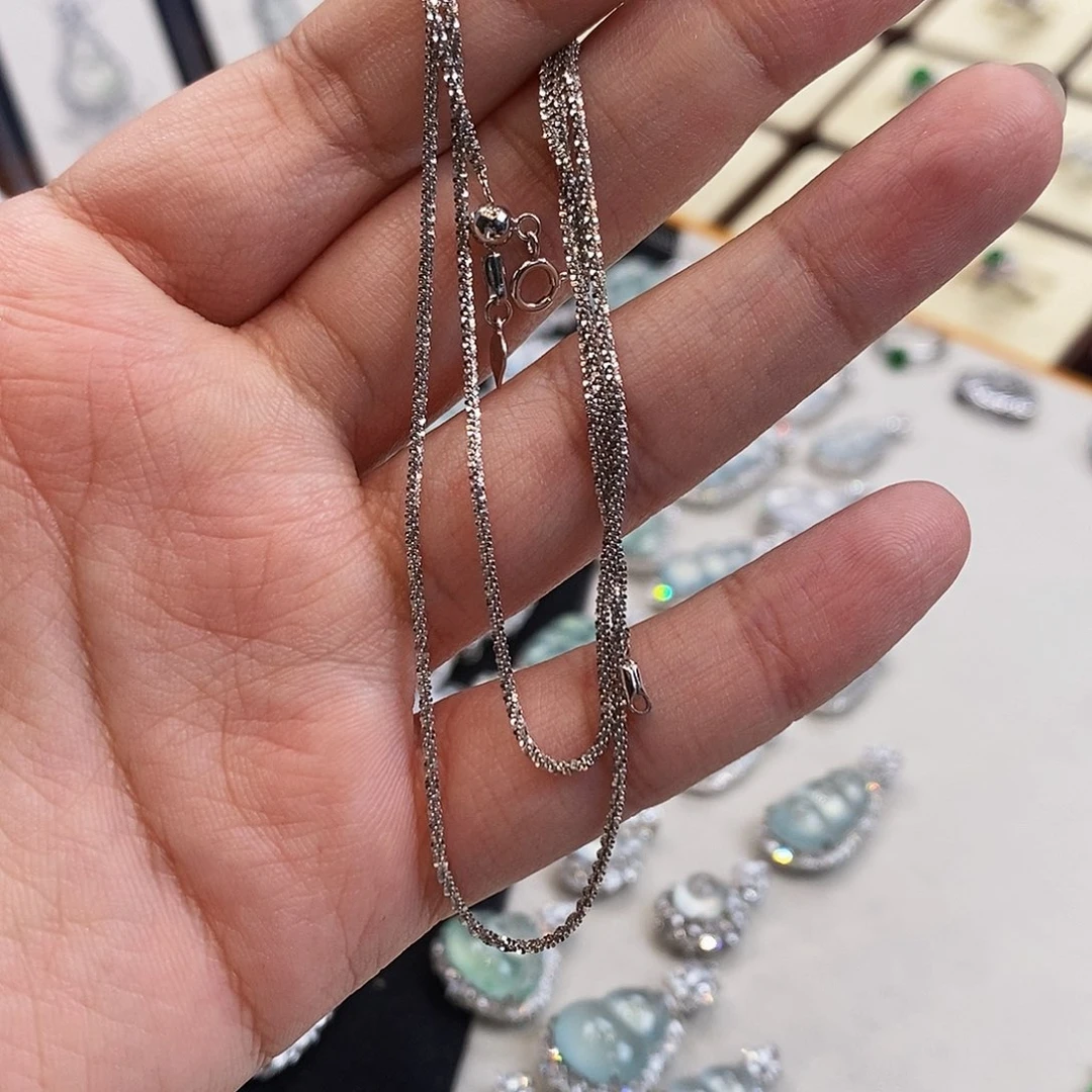 翡翠未镶嵌颈饰粉**?天然缅甸a货翡翠