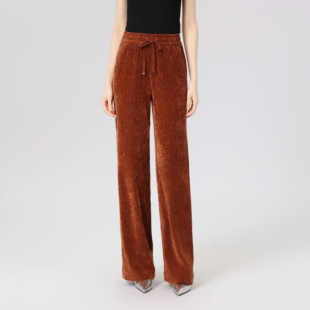 GIRDEAR/哥弟新款秋冬热力感保暖抽绳显瘦直筒休闲裤女1100280