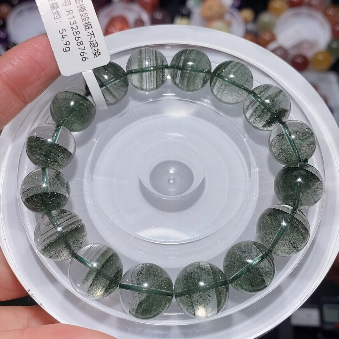 水晶未镶嵌手链F千层绿幽灵13.5