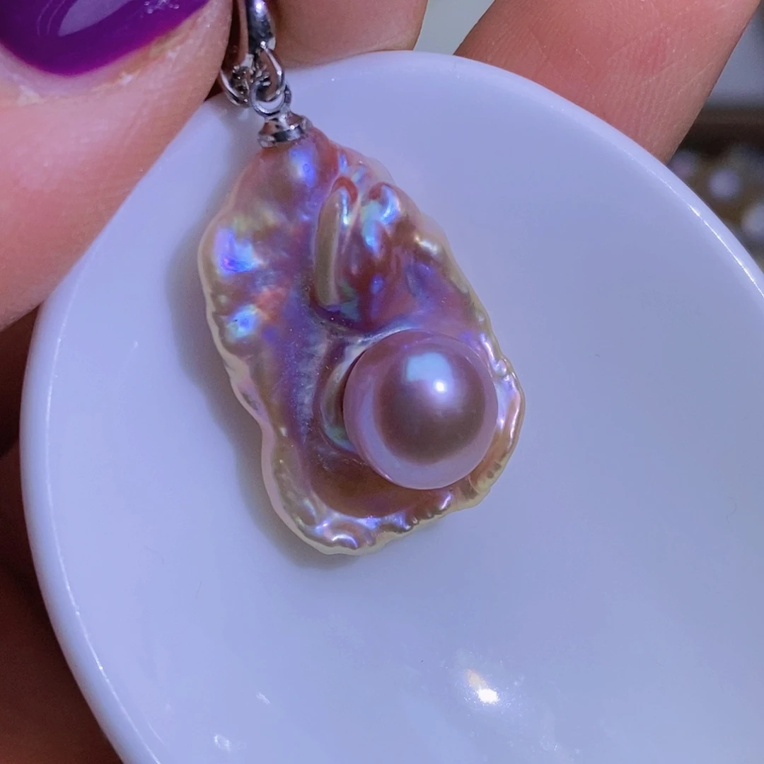 淡水珍珠淡水珍珠银S925镶嵌