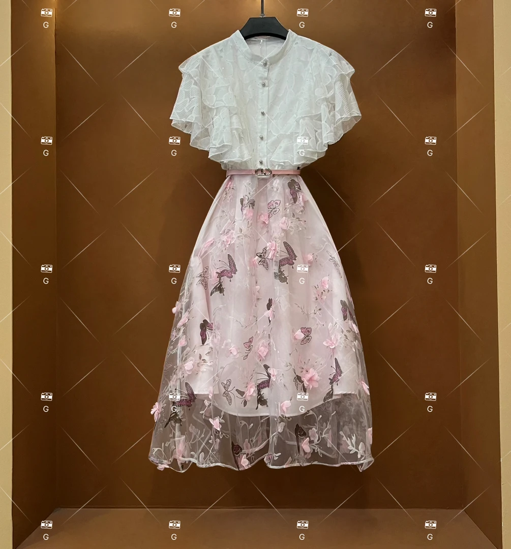 【M】春夏丨设计师轻奢法式印花女士连衣裙GS-53159