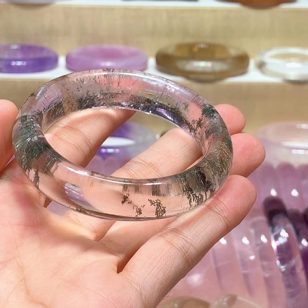 白****未镶嵌手镯水晶55圈口