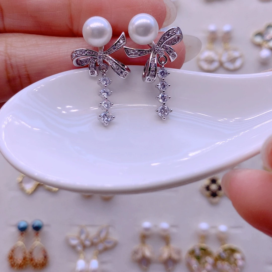 耳饰合金淡水珍珠