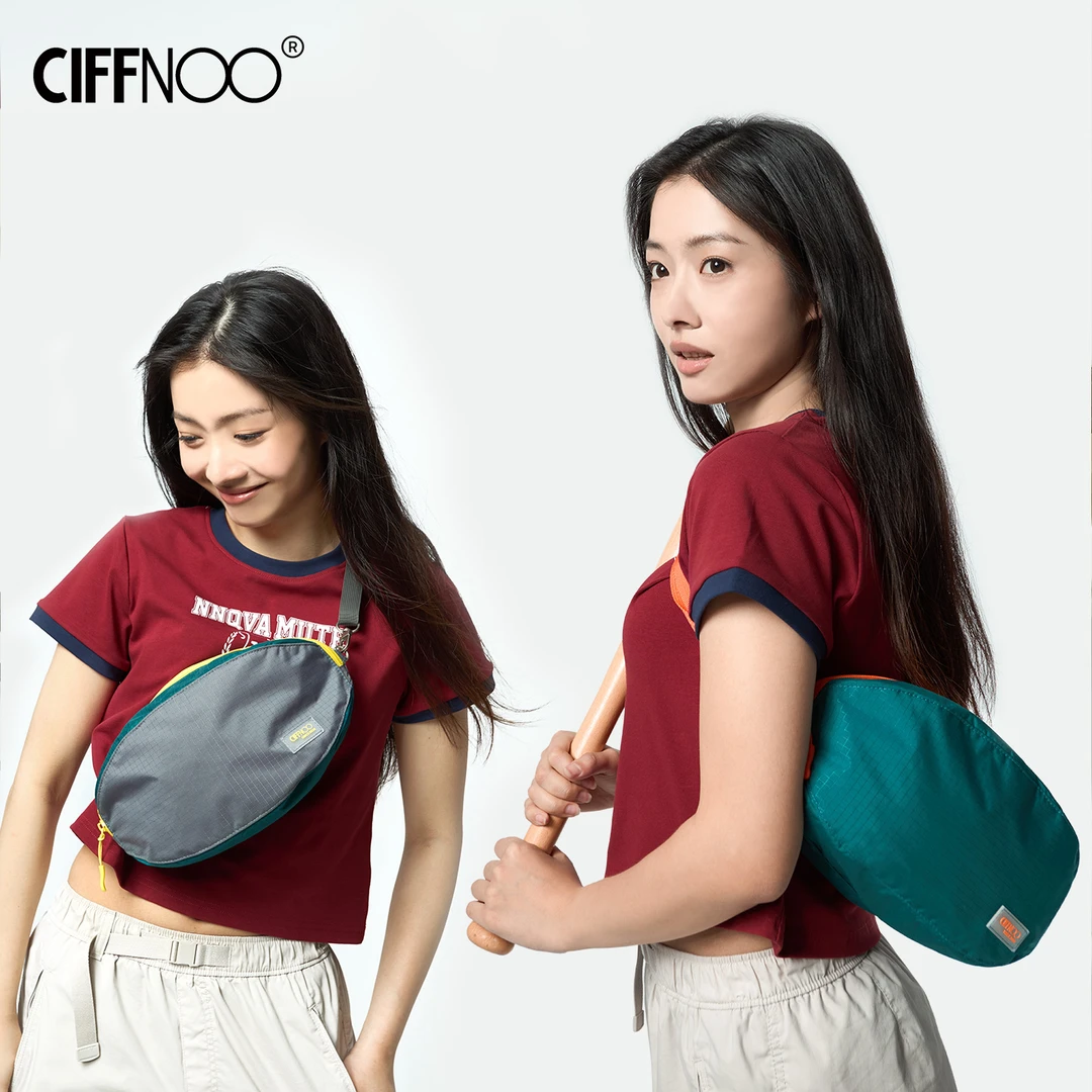 Ciffnoo化妆包女便携外出撞色大容量手提橄榄包可斜挎防水收纳包