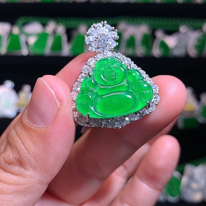 【闪购商品】颈饰银S925镶嵌翡翠天然翡翠