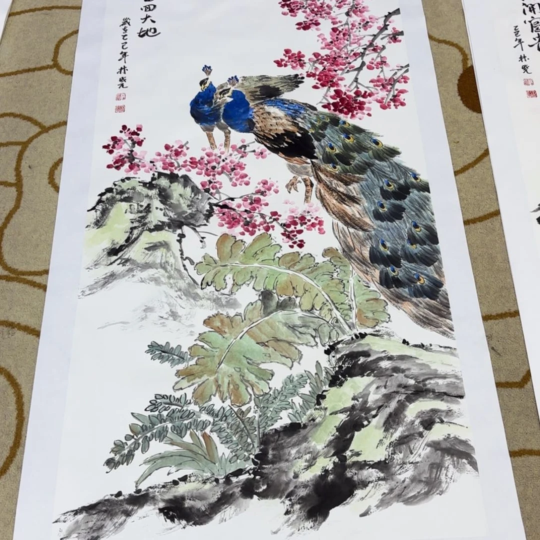国画赵林晓四尺童