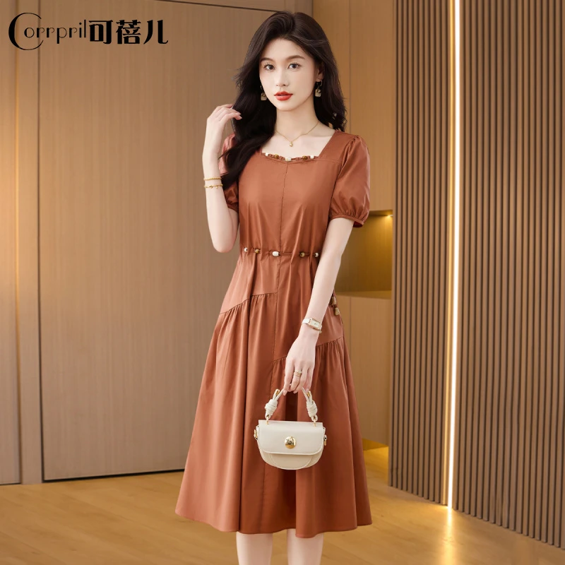 【可蓓儿】广州十三行品牌连衣裙女夏2025新款今年流行爆款雪纺裙子