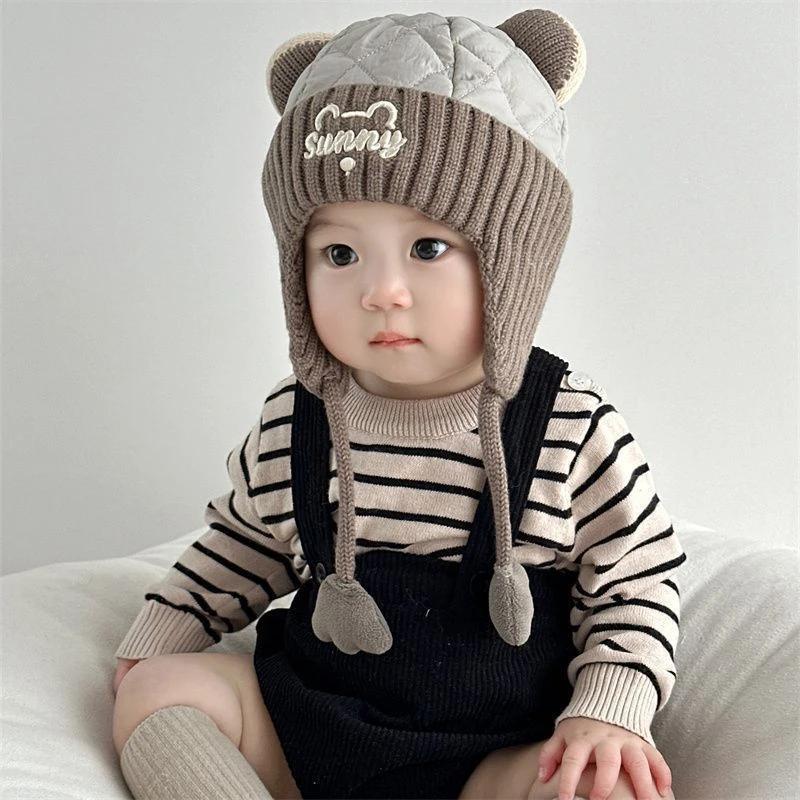 秋冬6个月宝宝帽子男童冬季1岁儿童男孩2024新款秋冬季婴儿冬天女