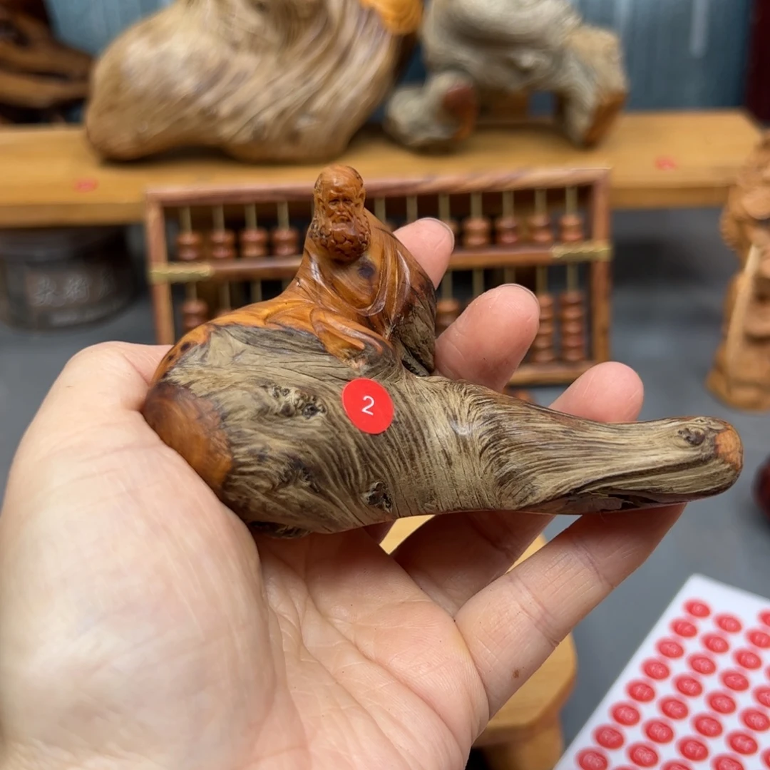 细***白木崖柏木摆件手把件