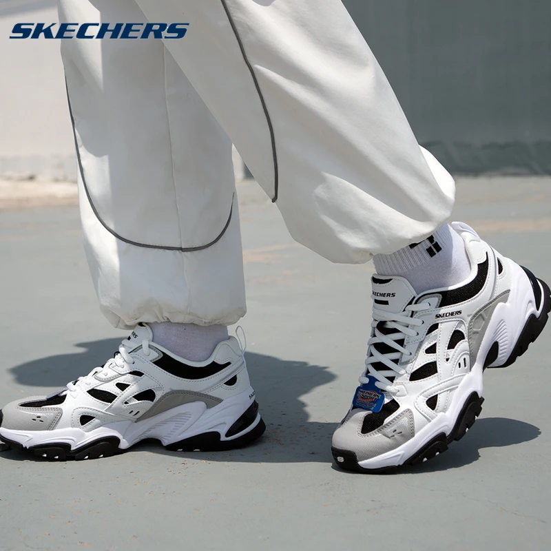 skechers斯凯奇休闲鞋男鞋新款轻便透气运动鞋时尚潮流厚底老爹鞋