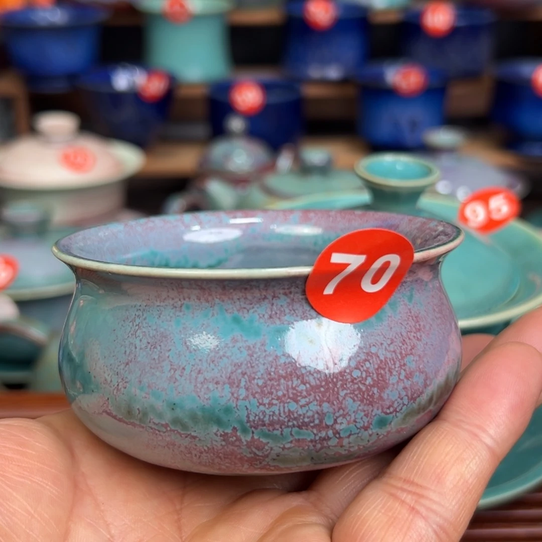 手工制作钧窑茶器