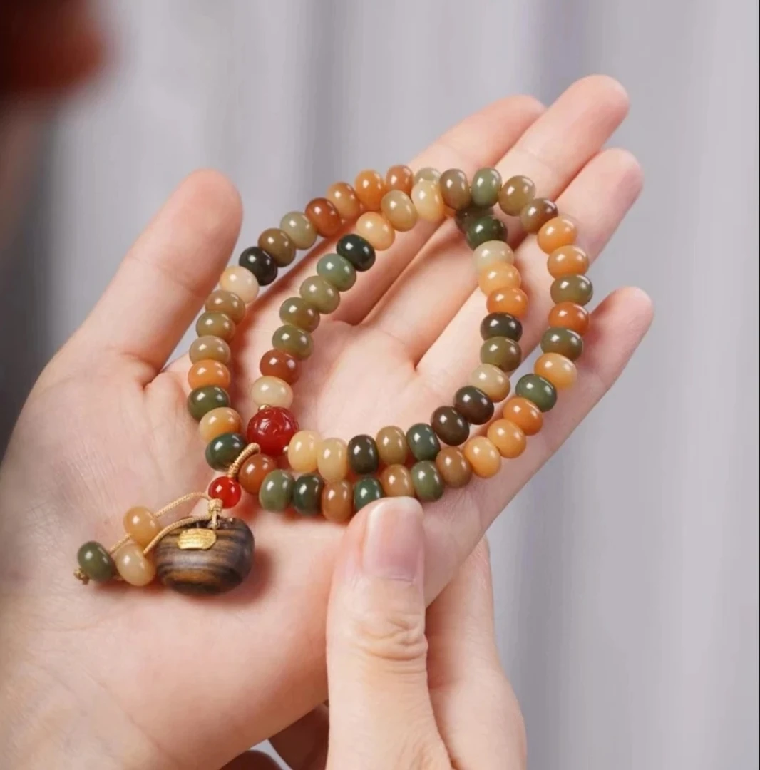 《遇见敦煌》 敦煌色菩提双圈手串女款