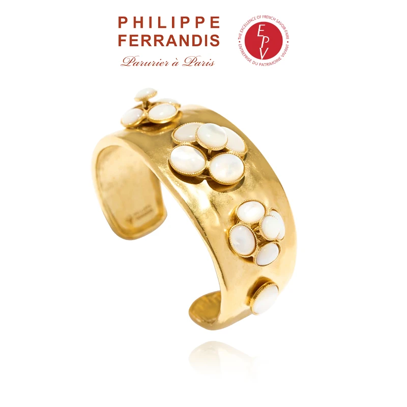 铜合金手镯 PHILIPPE FERRANDIS 手镯【法国进口】拜占庭之花时尚