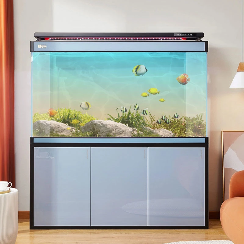 3d新款高清渐变色鱼缸贴纸5d立体水族箱造景装饰贴画自粘正面贴纸