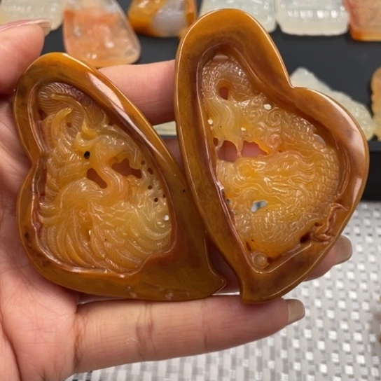 石英质玉（黄龙玉）挂件未镶嵌