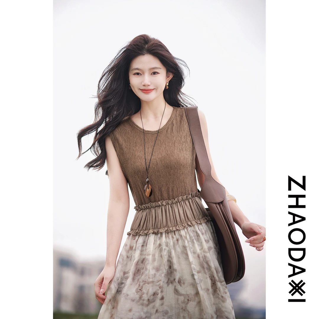 【赵大喜】现货！江南絮系列连衣裙 | 莱赛尔天.丝拼接/无袖连衣裙