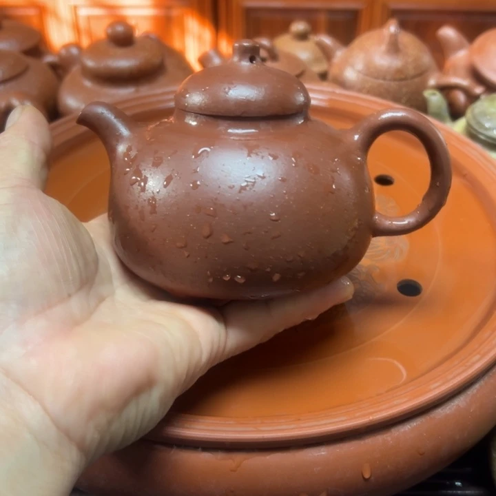 小***枬紫砂茶杯宜兴原矿底槽清