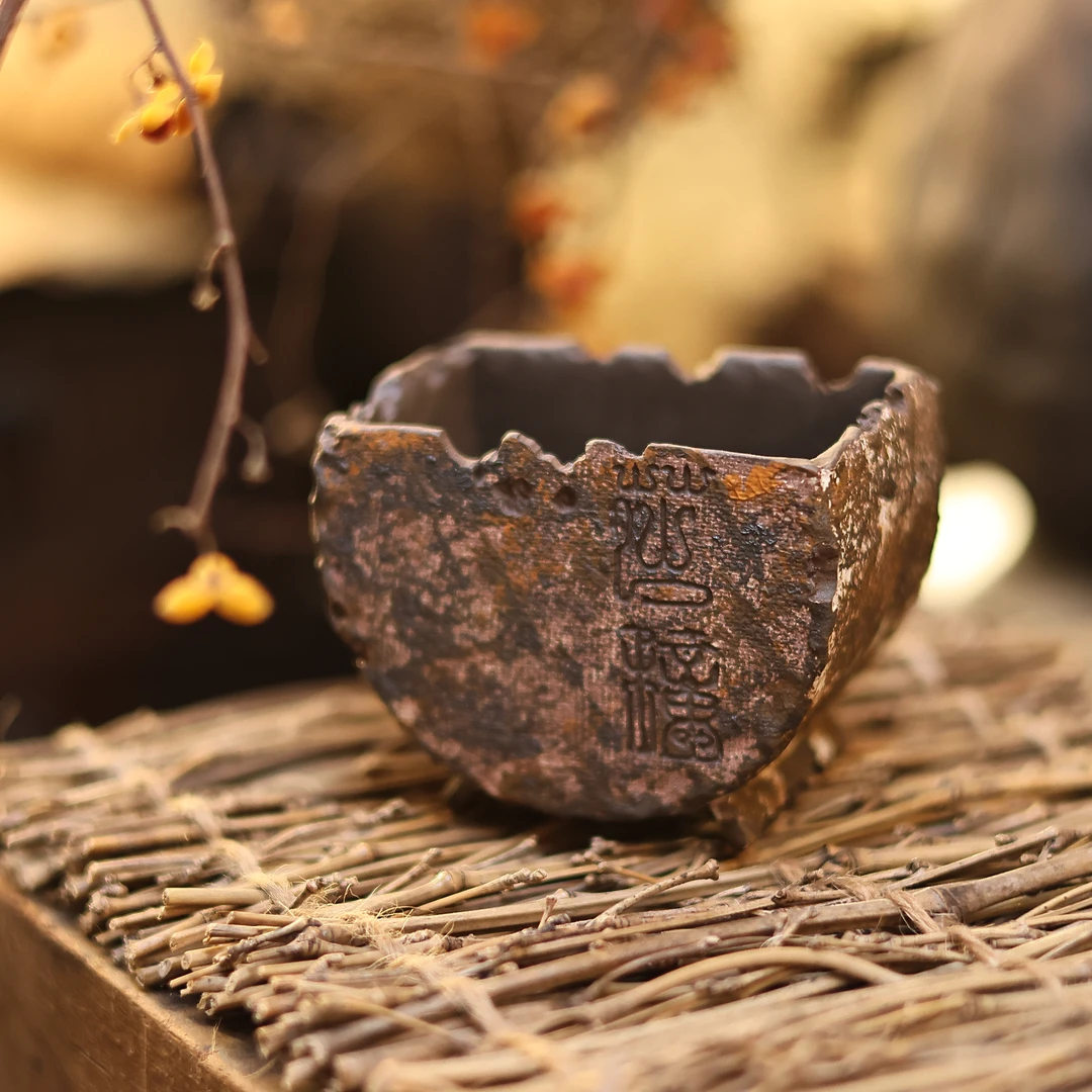 【柿间浅憩】原创全手工*青铜系*茶杯*茶道