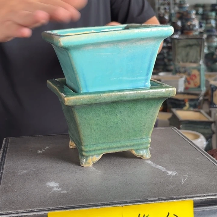 。一风堂石湾花盆 瑕疵 内12*8