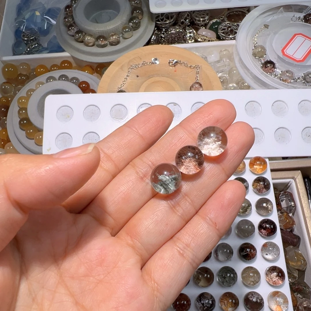 茹***胖银S925镶嵌手链烟晶