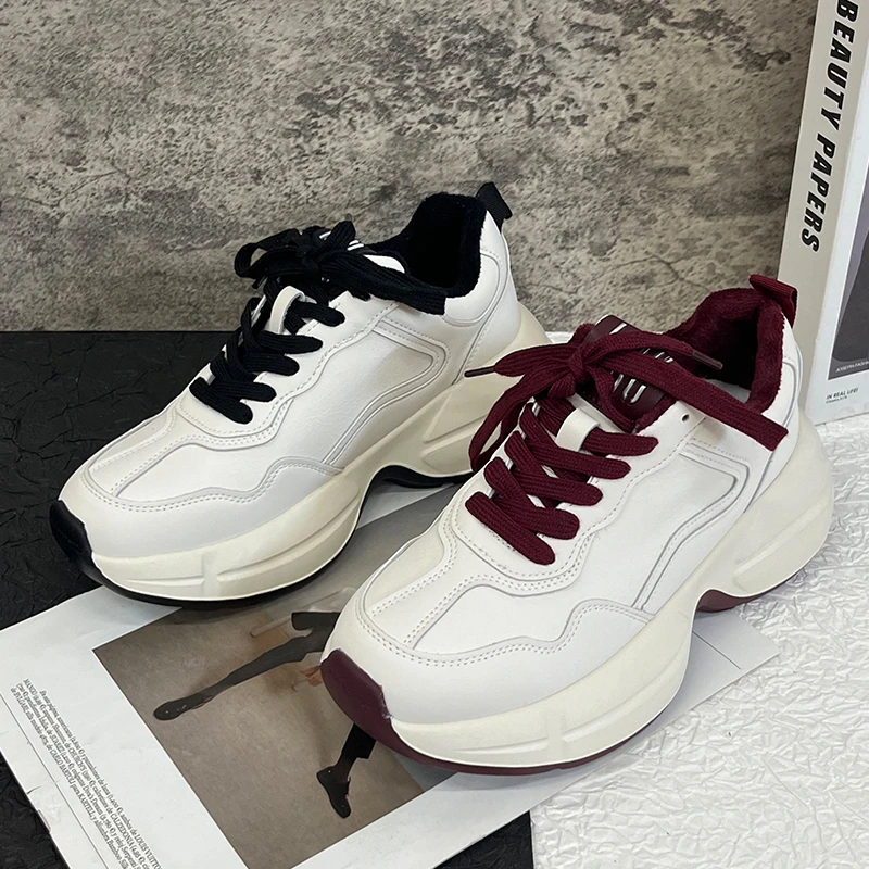 【敏敏家】1656-11秋冬新款厚底老爹鞋经典百搭舒适休闲运动鞋