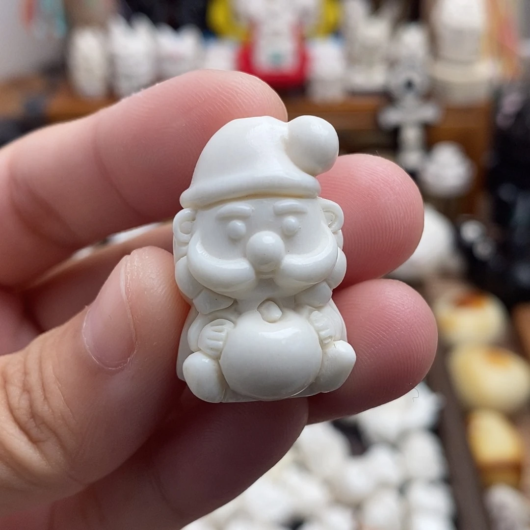 鹿骨把件c2圣诞老人