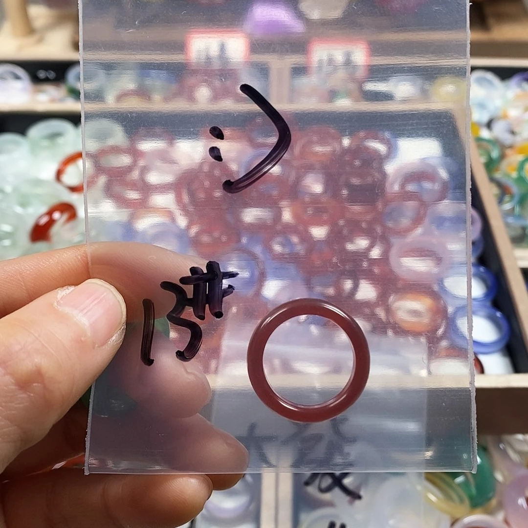 玛瑙/玉髓戒指未镶嵌：*