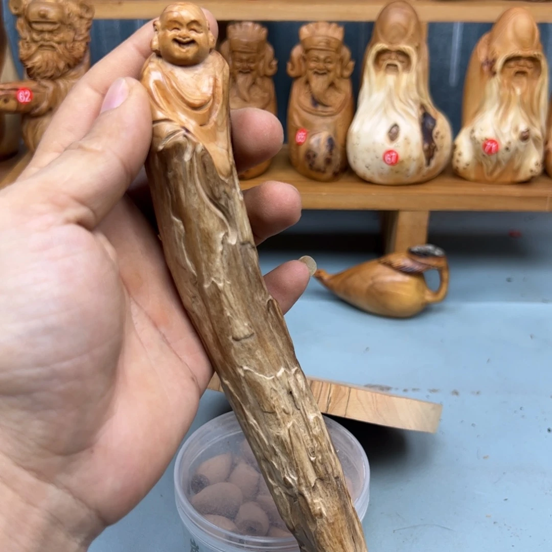 枕***眠木崖柏木摆件手把件