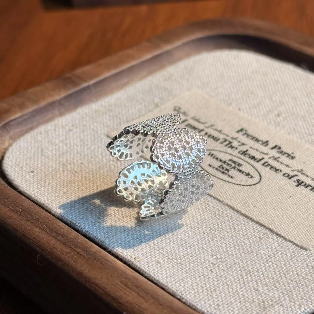 925银戒指 S925银蕾丝戒指-JZ01