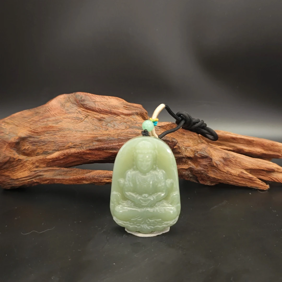 Q和田玉观音吊坠2559