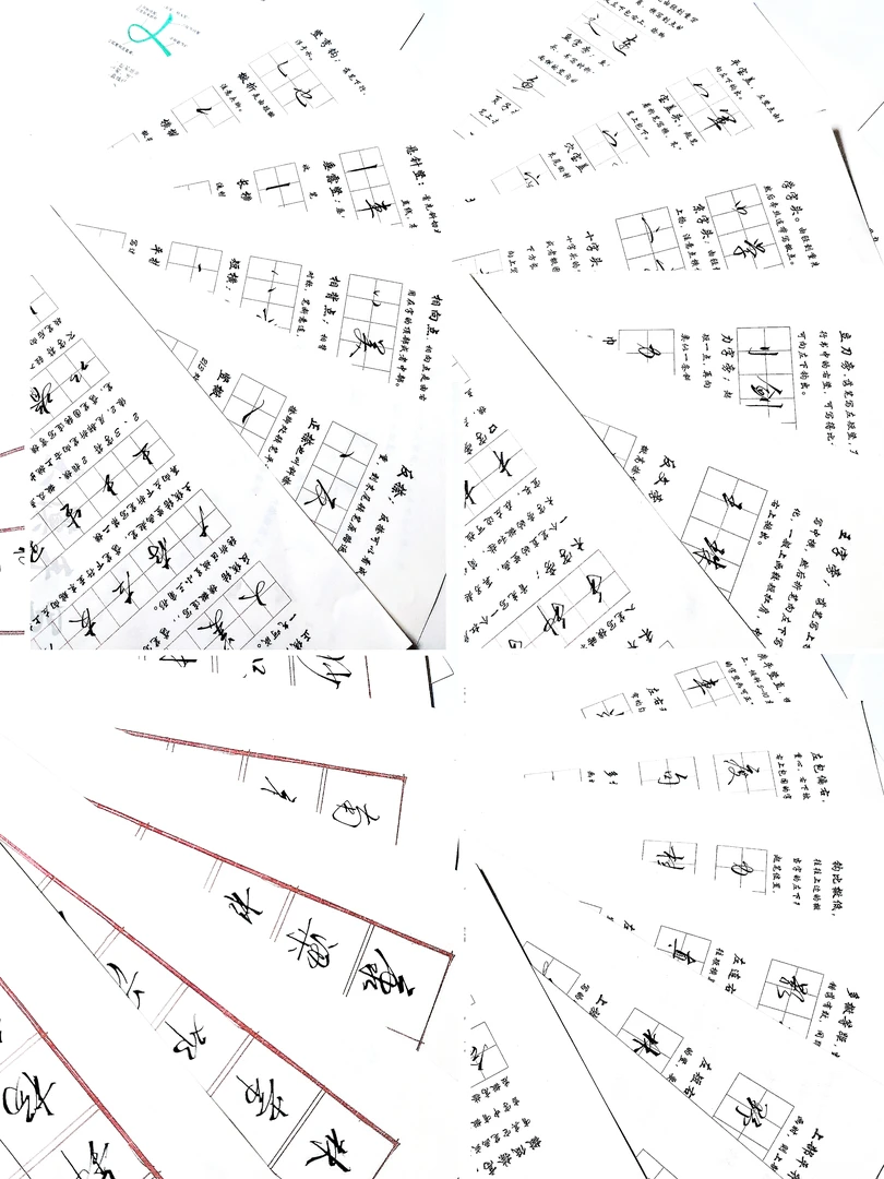 大漠手写练字稿  成人练字  因 是手写稿不支持退货，介意慎拍