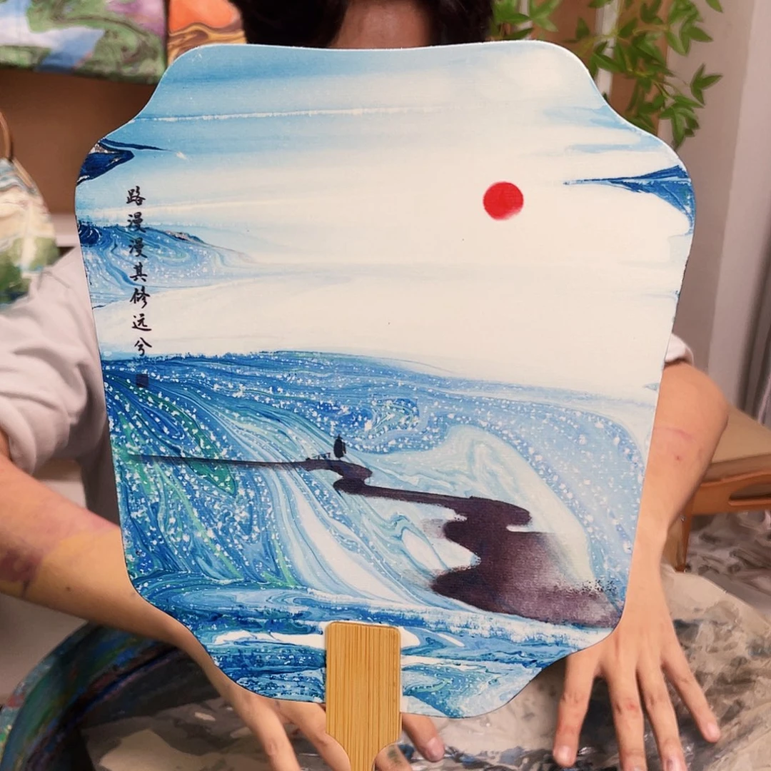 大漆制作 手做团扇