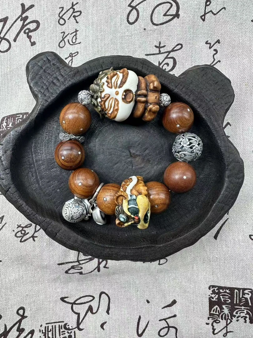 （楽趣）原创大鹿角飞天貔貅手串时尚精美雕刻古法