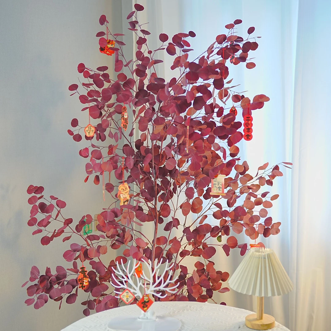 永生花红色苹果尤加利叶花材永生花春节装饰大号很火正品居家