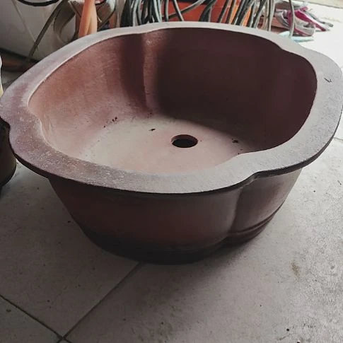 宜兴紫砂花盆海棠盆微瑕