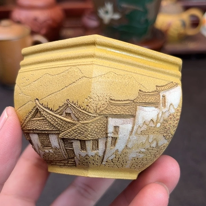 ****肉紫砂茶杯文淘紫砂主人杯高端茶器