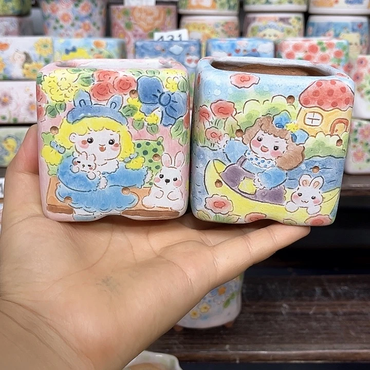 小***头手工制作多肉花盆