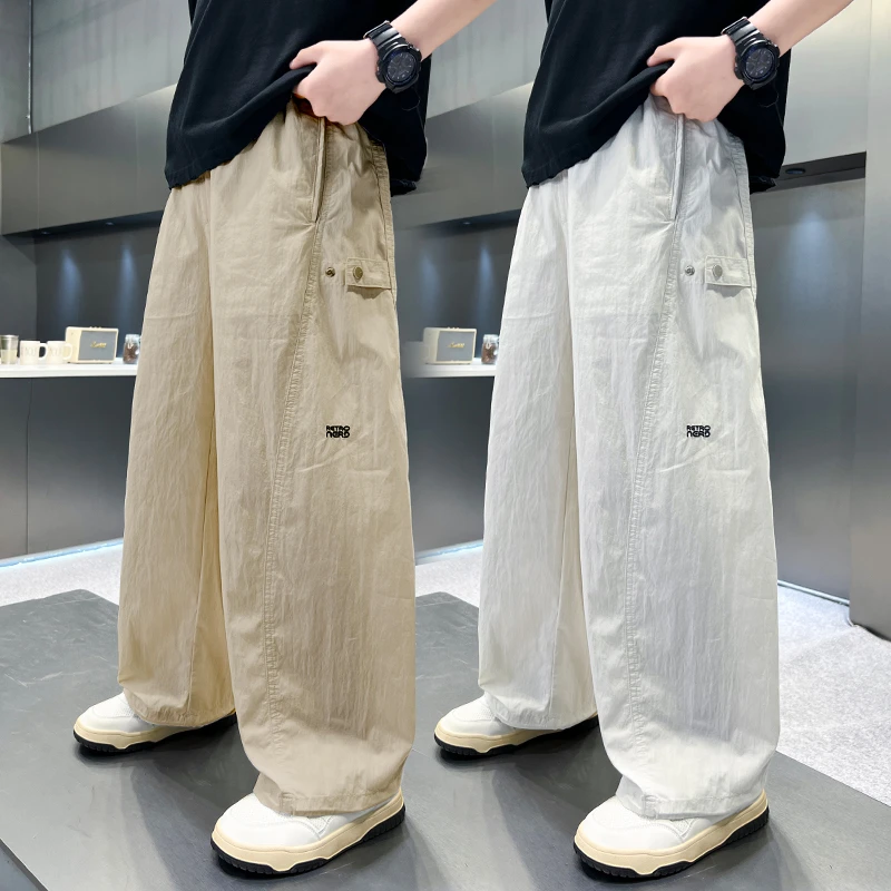 男童休闲裤夏季薄款儿童夏款防蚊裤子宽松直筒裤中大童长裤直筒裤