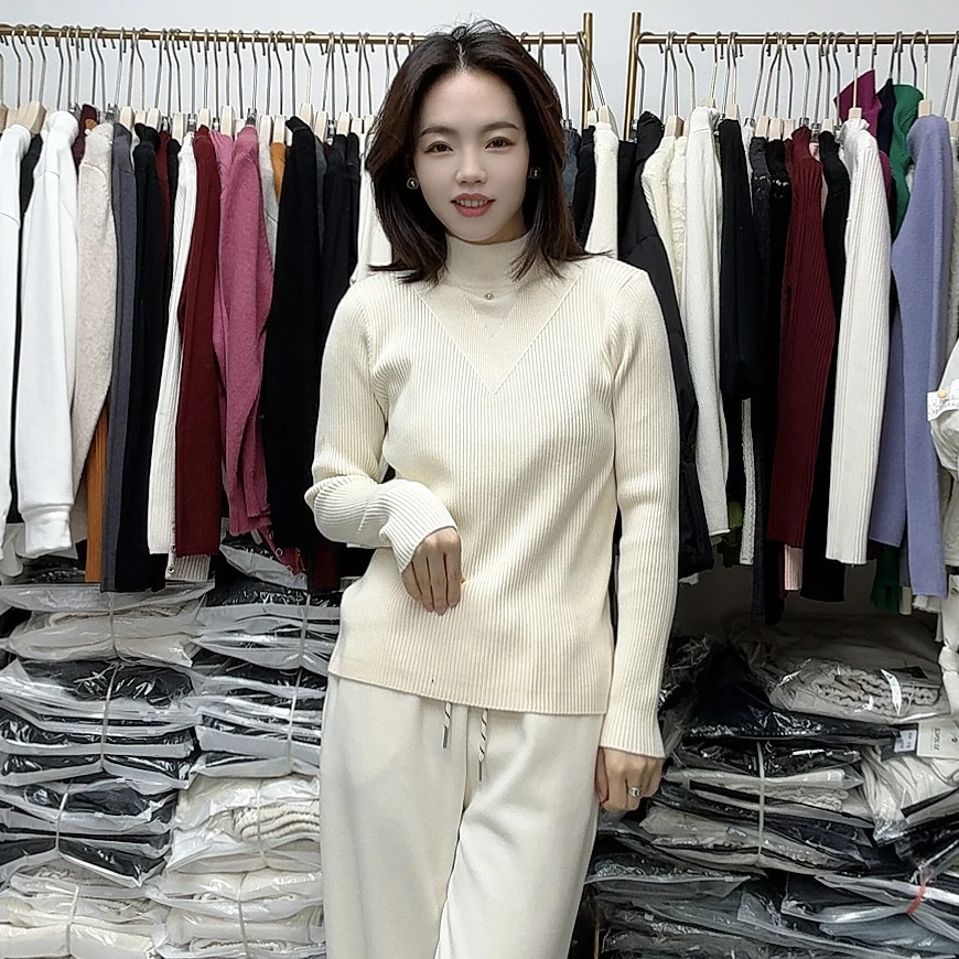 9373 小心机设计感纯色品质软糯百搭毛衣上衣