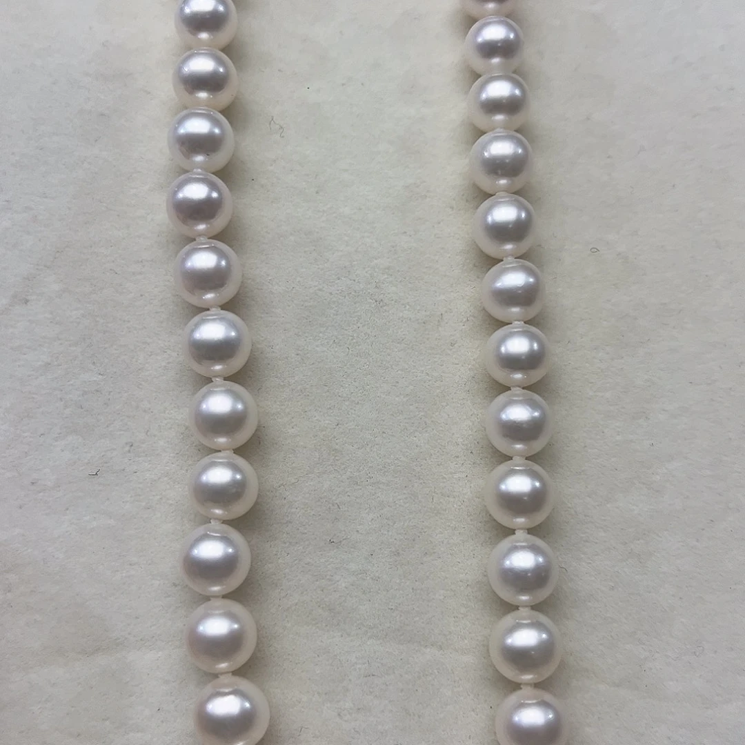 淡水珍珠银S925镶嵌颈饰卡8