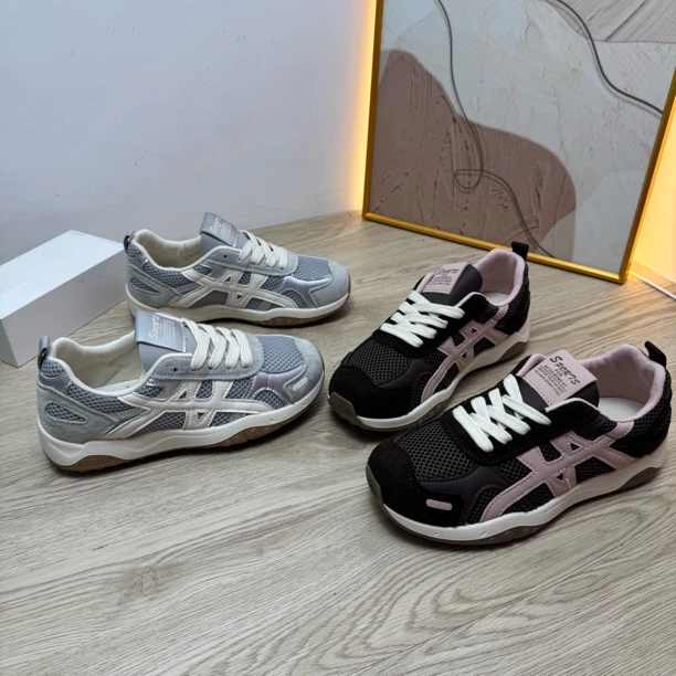 德训鞋子女款爆款2025新款系带夏季潮鞋百搭厚底潮流运动风时尚