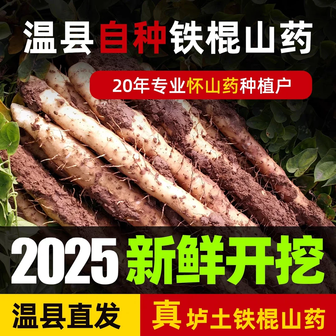 【正宗】河南焦作铁棍山药红锈现挖现发新鲜垆土铁棍怀山药