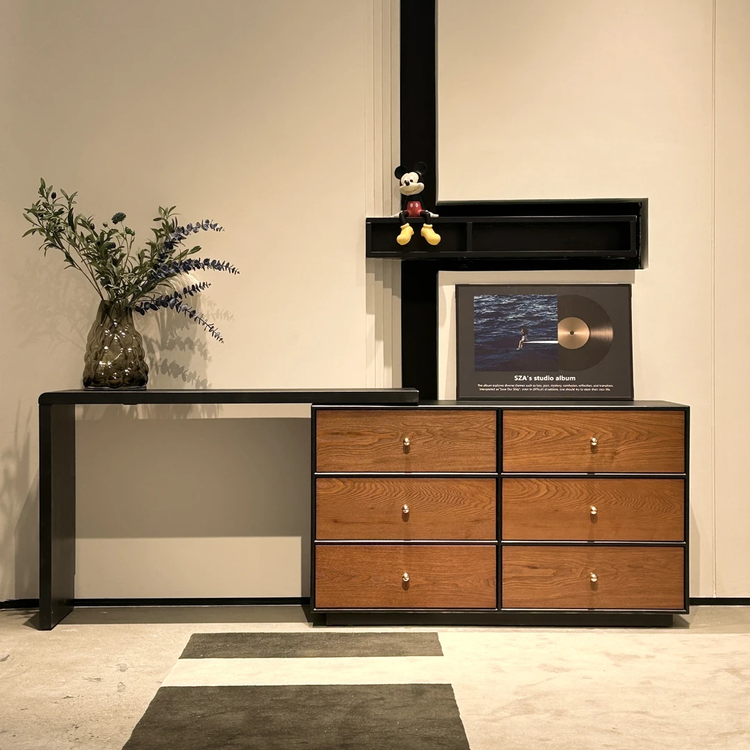 【春哥严选】清样微瑕-六斗妆台储物柜一体1.2米+1.2米