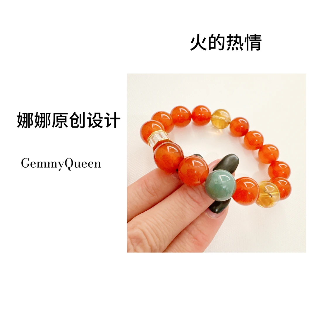 925银合成锆石手链  娜娜GQ “火的热情”13-14mm手串 多样性发其一