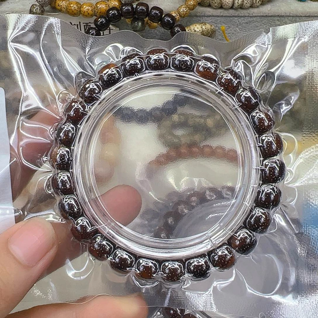 手串星月菩提8灭火胡皮玉华星月菩提单圈9左右