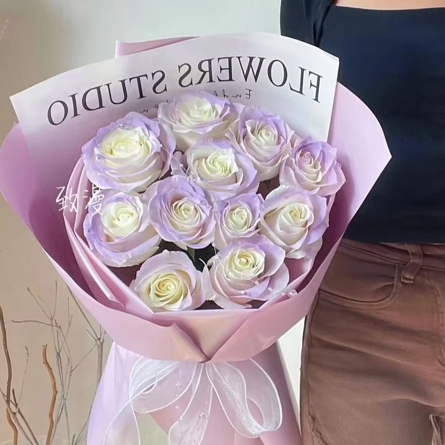 【见一面吧】11朵紫喜欢你玫瑰喷色情人节生日礼物花束鲜花表白送上门鲜女神节鲜花礼物